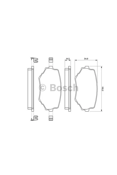 Bosch 0986424669 BALATA FREN ON-(SUZUKI  GRAND-VITARA 98/05  1.9D-2.0-2.5-2.7 V6  ) ürün görseli 1