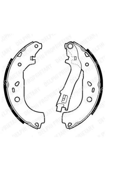 Delphi LS1979 FREN PABUCU ARKA (FIAT  DOBLO 02-) ürün görseli 1