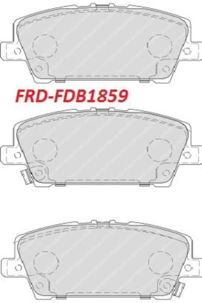 Ferodo FDB1859 BALATA FREN ON-(HONDA  CIVIC 07/11 HB/CIVIC 2012// SEDAN ) ürün görseli 1