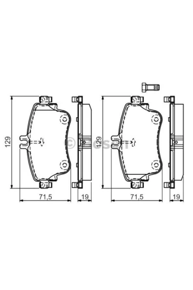 Bosch 0986494663 Fren Balatası Ön Mercedes W176 W246 C117 ürün görseli 1