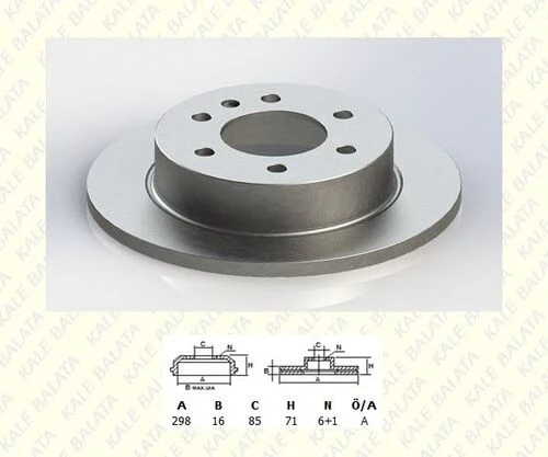 Kale Balata TFD00024 Kale Tfd00024 Arka Fren Aynası Crafter 3t 5t 2.5tdı 04 06-sprinter 06 06-yeni Numara 2e0615601a ürün görseli 1