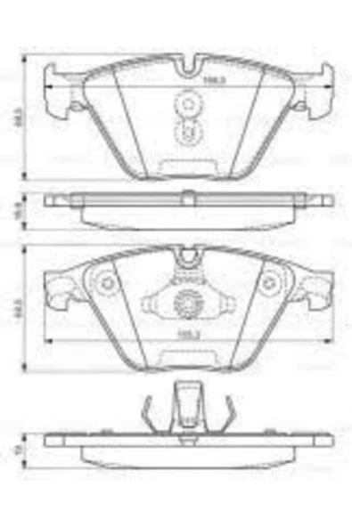 Bosch 0986494549  Ön Fren Balatası Bmw F10 F11 F12 F13 F06 529 34116850885 ürün görseli 1