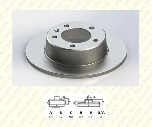 Kale Balata TFD00041 Fren Diski Arka Diski Master II Movano 2.2 2.5DCI 2.8 ürün görseli 1