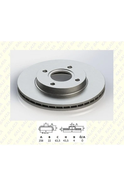 Kale Balata TFD00004 Tfd00004 Ön Fren Aynası 258mm Fiesta Iv 95- ürün görseli 1