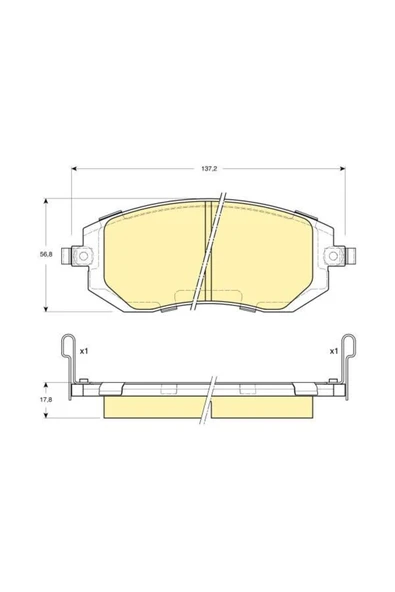 Bosch 0986494315 BALATA FREN ON-(SUBARU: FORESTER 02>08 "2.5 T"/IMPREZA 00>08 "2.0-2.5"/LEGACY 00>08 "2.0-2 ürün görseli 1