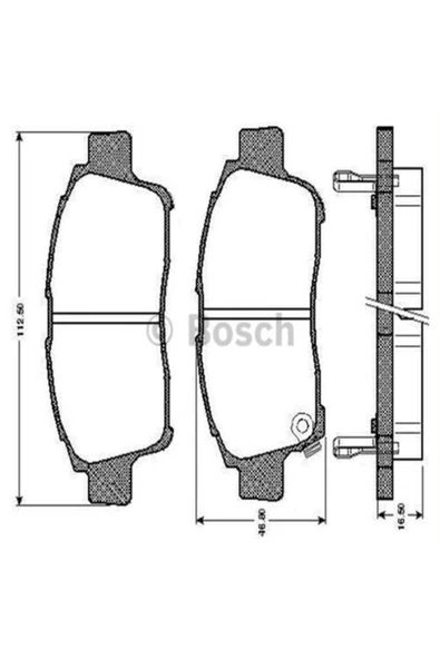Bosch 0986424535  Fren Balatası Ön Yaris 99-05 1.0 16V 1.3 ürün görseli 1