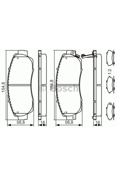 Bosch 0986494685 Fren Balatası Ön Cr-v 06-12 Dızel  Uyumlu ürün görseli 1