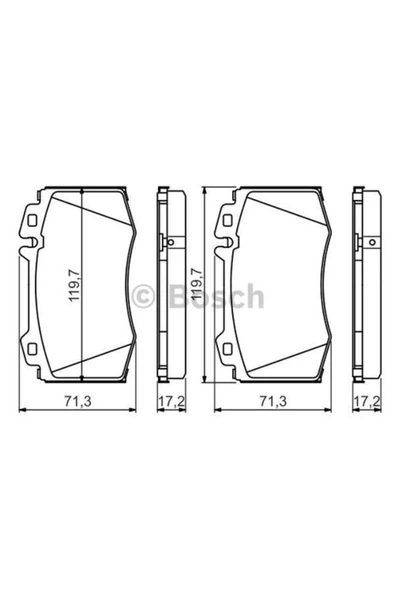 Bosch 0986494576  Fren Balatası Ön Mercedes W211 E Serisi 02- W220 S Serisi 98- S320 Cdı 00-02 -Cls350 ürün görseli 1