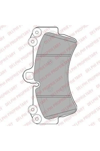 Delphi LP1997 ON FREN BALATASI-  (VW TOUAREG 03-10  AUDI Q7 06-15  PORSCHE CAYENNE 03-10) ürün görseli 1