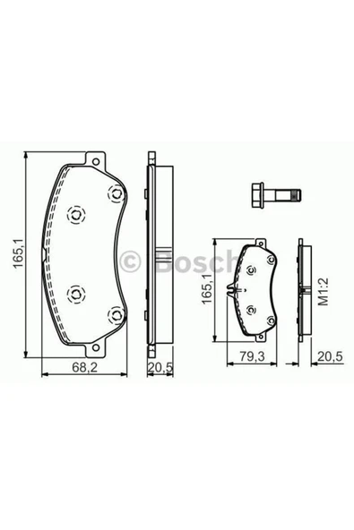 Bosch 0986494302 FREN BALATASI ( MERCEDES W204 ON (4 MATIC) GLK ) ürün görseli 1