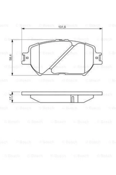 Bosch 0986494418  Fren Balatası Ön Camry 01-06 Ufak Tıp