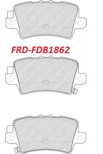 Ferodo FDB1862 BALATA FREN ARKA-(HONDA  CIVIC 07/11  HB /CIVIC 2012//  HB  ) ürün görseli 1