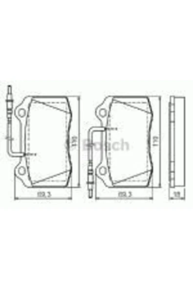 Bosch 0986424658  Ön Fren Balatası Fişli P406 Coupe Dw12tedt 2.2hdı 16v Es9j4 3.0 24v 97- 4252.51 ürün görseli 1