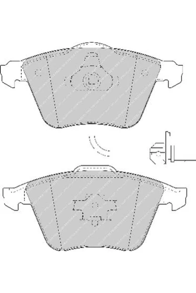 Ferodo FDB1629 ON FREN BALATASI-KABLOLU-  (AUDI A6 05-11  A4 01-08) ürün görseli 1