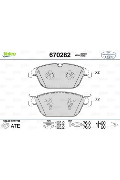 ON FREN BALATASI  (AUDI A8 10-17  Q5 13-17) ürün görseli