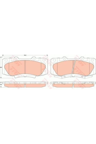 Fren Balatası Ön Hı-lux Pıckup 07 ürün görseli 1