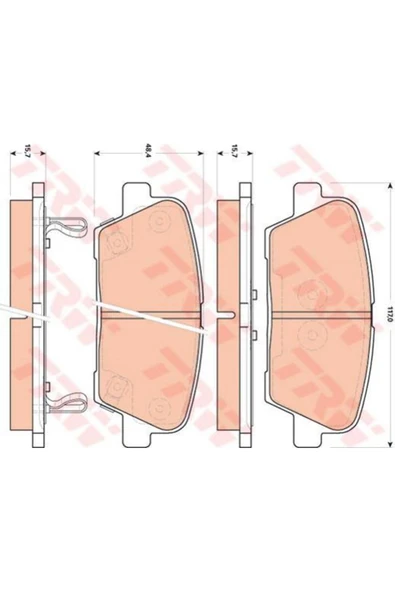 Fren Balatası Arka Santafe 09 Equus 09 Genesıs 08 / Sorento 10 ürün görseli 1