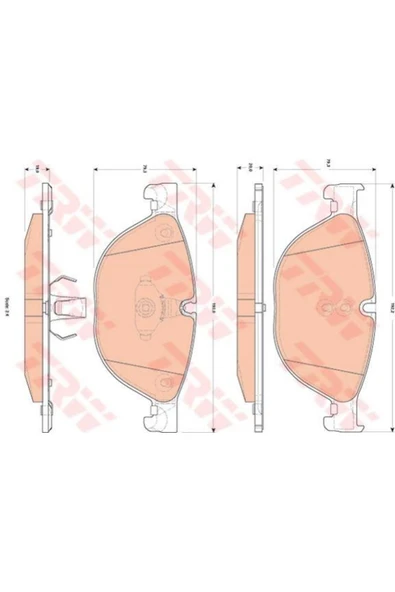 FREN BALATASI ÖN BMW 5  F10 F11 BMW 6  F12 F13 F06 BMW 7  F01 F02 ürün görseli 1