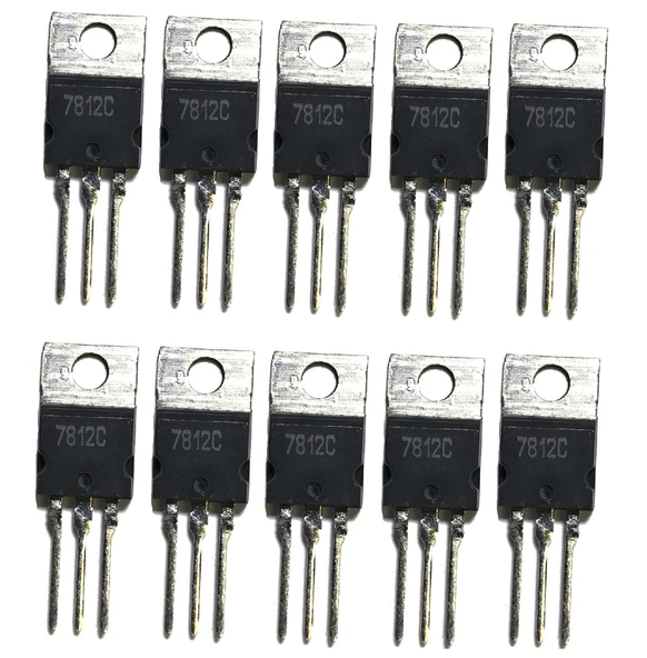 7812C 12V 1.5A Lineer Voltaj Regülatör- TO220 Kılıf - 10 Adet - 1