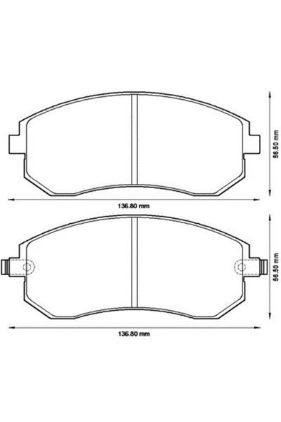 BALATA FREN ON-(SUBARU  FORESTER 09/12  2.0-2.5 /IMPREZA LEGACY 08/12  2.0 /OUTBACK 09/12  2.5  / XV