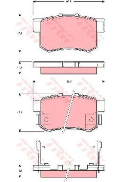 Fren Balatası Arka Cr-v 0206 Stream 00 ürün görseli 1