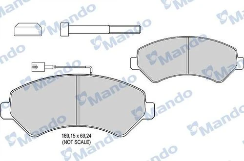 MANDO MBF015039 Ön Fren Disk Balatası Kablolu Boxer 2.2 3.0 06-