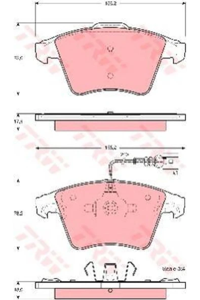 FREN BALATASI ÖN FİŞLİ TRANSPORTER T5 03 17 JANT ürün görseli 1