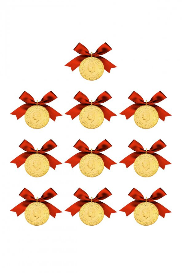 10 Adet Eski Tarihli Yarım Altın