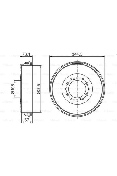 Bosch 0986477297  Arka Fren Kampanası Toyota Hiıux 2.5 3.0 4x4 2005- 295x6 424310k120 ürün görseli 1