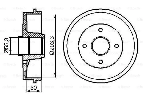 Bosch 0986477121  Arka Fren Kampanası Laguna I 1.6 1.8 1.9 2.1 7700820816
