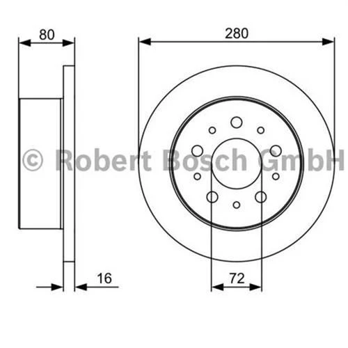 Bosch 0986479399  Arka Fren Disk Aynası Boxer Jumper Ducato Tüm Modeller 14q 15 Jant 1.9 2.0 Hdı 2.2 Hdı 2.5 Düz 2.5t 00 13 51740245 ürün görseli 1