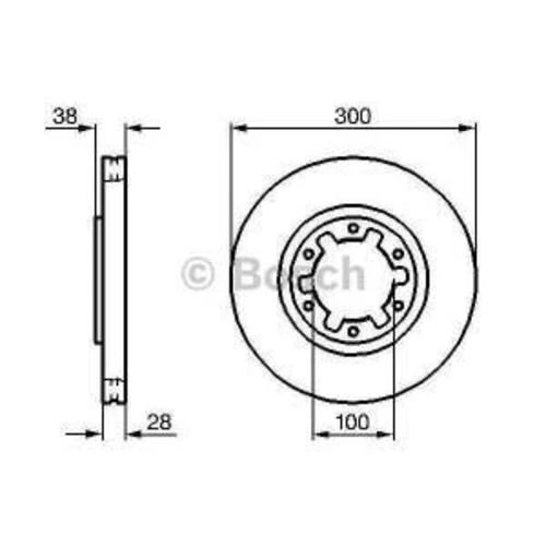 Bosch 0986479031  Ön Fren Diski Havalı Nissan Pick Up D22 98-05 4x4 Pathfinder 98-04 Infiniti 97-300x6 40206ve800