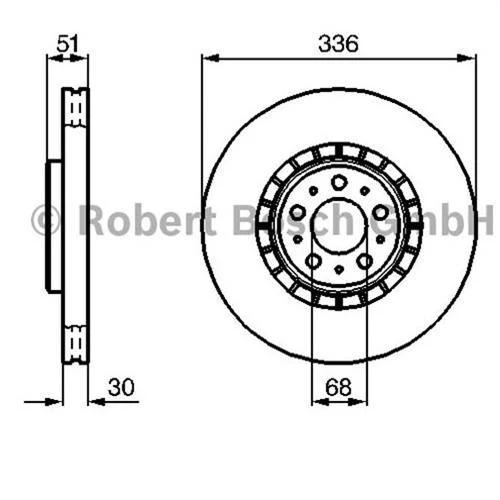 Bosch 0986479202  Ön Fren Diski Havalı Volvo Xc 90 2.5t D5 T6 02-17 Jant 336x30x5dl Havalı 30657301 - 1