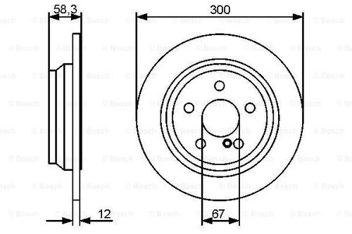 Bosch 0986479414  Fren Diski Arka S-class W221 05-13 C216 06-12 A2214230712 ürün görseli 1