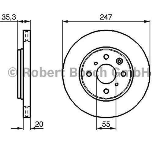 Bosch 0986479239  Ön Fren Disk Aynası P107 C1 1.0 1.4hdı Toyota Aygo 06 05 Hava Soğutmalı 4249.94 ürün görseli 1