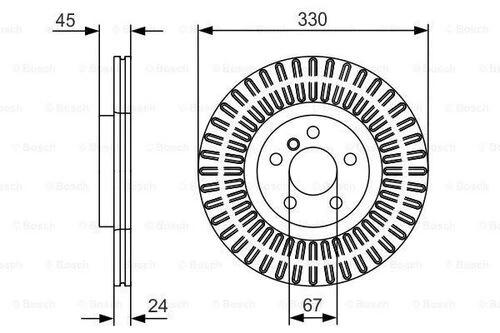 Bosch 0986479C94 0 Fren Diski Ön Bmw F39 F45 F48 Mini F59 34116860907