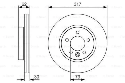 Bosch 0986479S25 0 Fren Disk Ön Land Rover Discovery Iıı Range Rover 2.7tdı 99- Sdb000601
