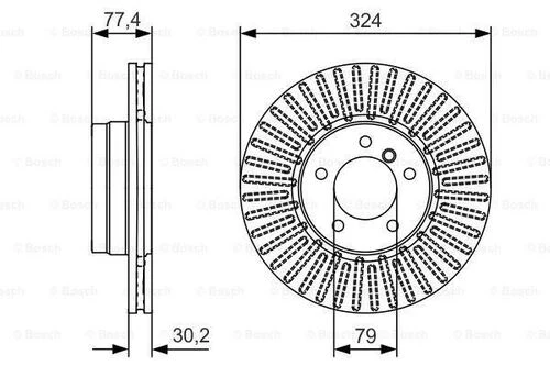 Bosch 0986479D39 0 Fren Diski Ön Bmw E60 E61 E63 E63 34116767269 ürün görseli 1