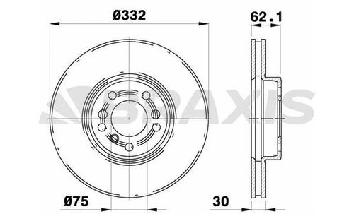 Braxis AD0295 Ad0295 Fren Diski Ön Havalı Bmw X3 E83 X5 E52 34116859679