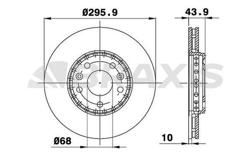 Braxis AE0138 Ae0138 Ön Fren Diski Scenic Laguna Latitude Megane Iıı 1.2 1.4 16v 1.5dcı 1.6 2.0 16v 2.0dcı 296mm 5 Bijon 402066813r