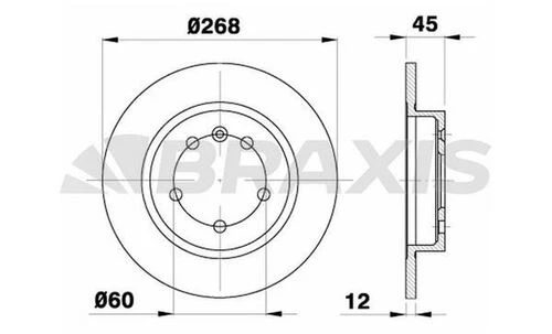 Braxis AE0292 Ae0292 Arka Fren Disk Aynası Astra Cruze J 1.3 Cdtı 1.4 1.4 Turbo 1.6 1.6 Sıdı 1.7 Cdtı 2.0 Cdtı 12 08 569074 ürün görseli 1