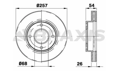 Braxis AE0431 Ae0431 Ön Fren Disk Aynası Nissan Nv200 1.5dcı 1.6l 2010- 402063lg0a ürün görseli 1