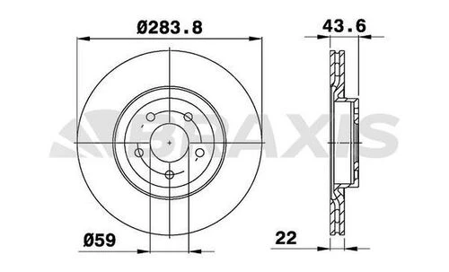 Braxis AE0078 Ae0078 Ön Fren Diski Diski Doblo Iıı Egea 1.3 1.6 2.0 10-alfa Romeo 147 156 5 Bijon 284mm 60658565 - 1