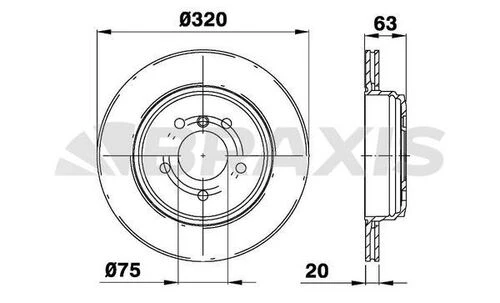 Braxis AE0268 Ae0268 Fren Diski Arka Bmw E59 34216864061