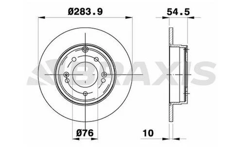 Braxis AE0675 Ae0675 Arka Fren Disk Aynası Sonata V 2.0 Vvtı 2.0 Crdı 2.4 3.3 05-sonata Vı 2.4 09- 584113k100 ürün görseli 1
