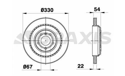 Braxis AE0409 Ae0409 Fren Diski Arka 4matic X164 06-12 W251 07-14 W164 05-10 A1644231312 ürün görseli 1