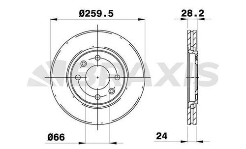 Braxis AE0226 Ae0226 Ön Fren Disk Aynası Havalı P406 1.6 1.8 16v 1.9 1.9td 95- 4246.l9 ürün görseli 1