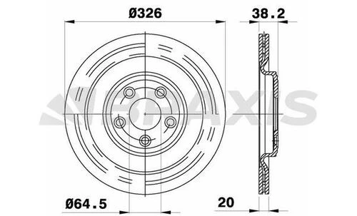 Braxis AE0434 Ae0434 Fren Diski Arka Aguar Xf Xj Xk 08- C2c25339