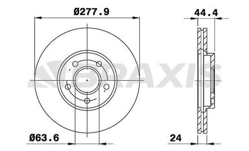 Braxis AE0188 Ae0188 Ön Fren Disk Aynası Connect 1.8tdcı 02-13 Abs'li 1361298