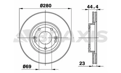 Braxis AE0620 Ae0620 Ön Fren Disk Aynası Hyundai I30 2011-kia Ceed 2015- 51712a6000 ürün görseli 1